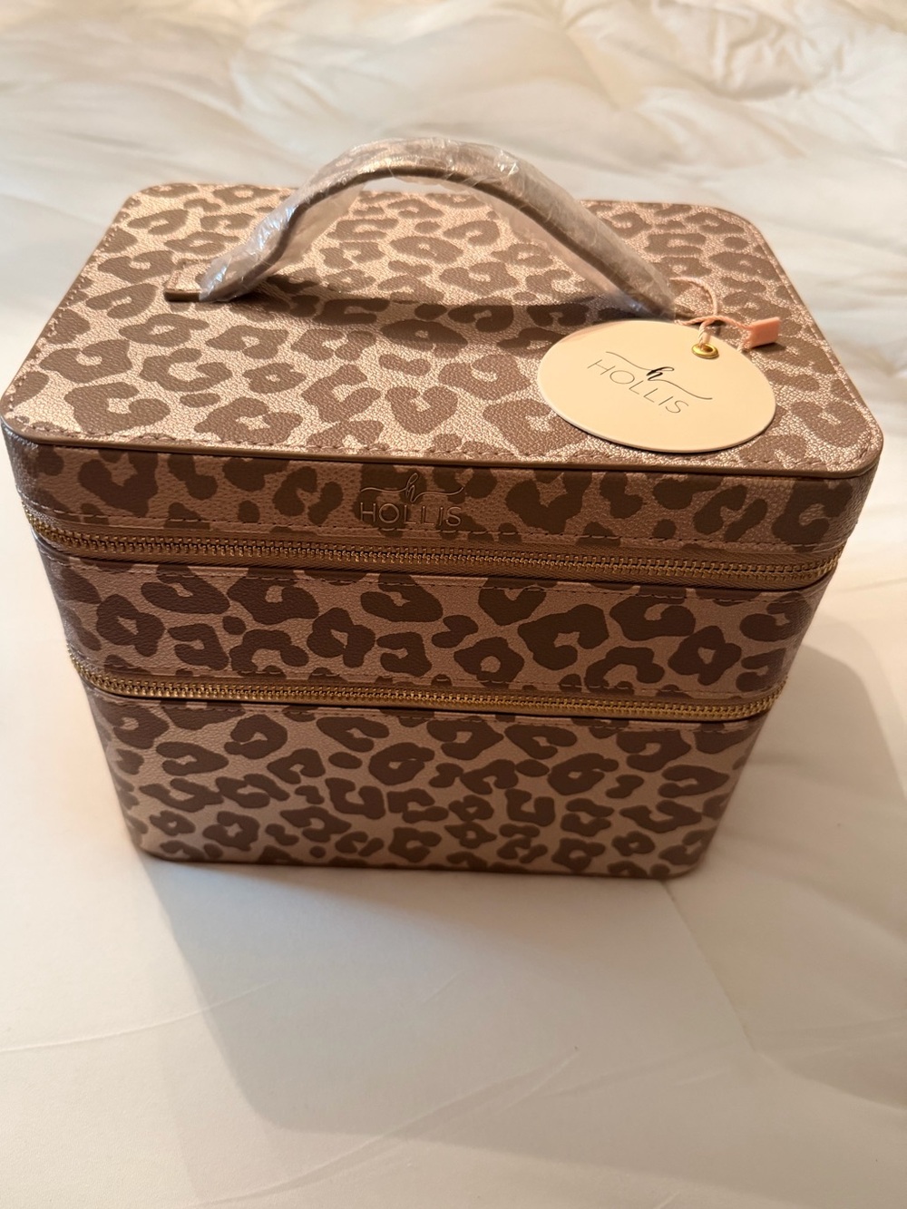 Hollis Leopard Print Stack Cosmetic Bag